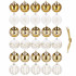 Set globuri de Craciun cu modele de sarbatori, 30 bucati, 5cm, alb auriu [10]