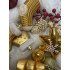 Set globuri si decoratiuni de Craciun, 77 piese, diverse dimensiuni, auriu [22]
