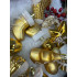 Set globuri si decoratiuni de Craciun, 77 piese, diverse dimensiuni, auriu [23]