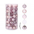 Set globuri de Craciun, 100 bucati, 6cm, roz [2]
