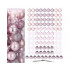 Set globuri de Craciun, 100 bucati, 6cm, roz [3]