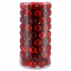 Set globuri de Craciun, 100 bucati, 6cm, rosu Set globuri de Craciun, 100 bucati, 6cm, rosu