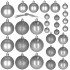 Set globuri de Craciun, 30 bucati, 3 modele, 4/5/6cm, gri argintiu [2]