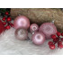 Set globuri de Craciun, 30 bucati, 3 modele, 4/5/6cm, roz [18]