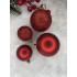 Set globuri de Craciun, 30 bucati, 3 modele, 4/5/6cm, rosu [16]