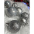 Set globuri de Craciun, 30 bucati, 3 modele, 4/5/6cm, argintiu [20]