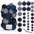 Set globuri de Craciun, 30 bucati, 3 modele, 4/5/6cm, albastru inchis [7]