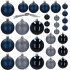Set globuri de Craciun, 30 bucati, 3 modele, 4/5/6cm, albastru inchis [9]