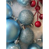 Set globuri de Craciun, 30 bucati, 3 modele, 4/5/6cm, albastru deschis [16]