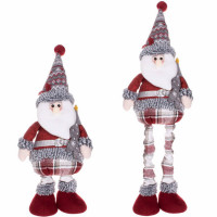 Figurina Craciun, Mos Craciun, picioare telescopice, inaltime extensibila 57-80cm