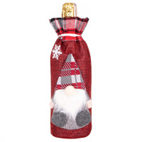 (DL) Decoratiune Craciun, husa model gnom pentru sticle, 29cm, rosu (DL) Decoratiune Craciun, husa model gnom pentru sticle, 29cm, rosu