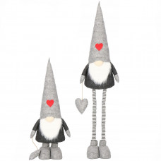 Figurina Craciun, Spiridus, picioare telescopice, inaltime extensibila 82-130cm