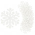 Decoratiune brad fulg de zapada, set 8 bucati, 8cm, alb [2]