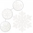 Decoratiune brad fulg de zapada, set 8 bucati, 8cm, alb [7]