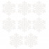 Decoratiune brad fulg de zapada, set 8 bucati, 8cm, alb [8]