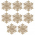 Decoratiune brad fulg de zapada, set 8 bucati, 8cm, auriu [9]