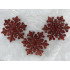 Decoratiune brad fulg de zapada, set 8 bucati, 8cm, rosu [10]