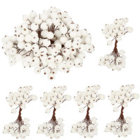 Set decorativ ramuri cu merisoare rosii artificiale inghetate, 15 cm, 200 boabe, alb Set decorativ ramuri cu merisoare rosii artificiale inghetate, 15 cm, 200 boabe, alb
