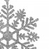 Decoratiune brad fulg de zapada, set 12 bucati, 10cm, argintiu [6]