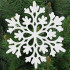 Decoratiune brad fulg de zapada, set 12 bucati, 9-10cm, alb [13]