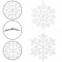 Decoratiune brad fulg de zapada, set 12 bucati, 9-10cm, alb [14]