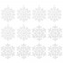 Decoratiune brad fulg de zapada, set 12 bucati, 9-10cm, alb [16]