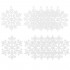 Decoratiune brad fulg de zapada, set 12 bucati, 9-10cm, alb [17]