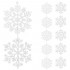 Decoratiune brad fulg de zapada, set 12 bucati, 9-10cm, alb [18]