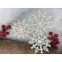 Decoratiune brad fulg de zapada, set 12 bucati, 9-10cm, alb [22]