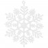 Decoratiune brad fulg de zapada, set 12 bucati, 9-10cm, alb [11]