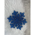 Decoratiune brad fulg de zapada, set 12 bucati, 10cm, albastru [19]