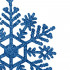 Decoratiune brad fulg de zapada, set 12 bucati, 10cm, albastru [7]