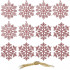 Decoratiune brad fulg de zapada, set 12 bucati, 10cm, roz [3]