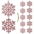 Decoratiune brad fulg de zapada, set 12 bucati, 10cm, roz [14]