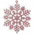 Decoratiune brad fulg de zapada, set 12 bucati, 10cm, roz [10]