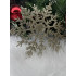 Decoratiune brad fulg de zapada, set 3 bucati, 12cm, auriu [13]