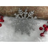 Decoratiune brad fulg de zapada, set 3 bucati, 12cm, argintiu [14]