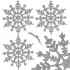 Decoratiune brad fulg de zapada, set 3 bucati, 12cm, argintiu [6]