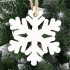 Decoratiune brad fulg de zapada din lemn, set 6 bucati, 4cm, alb [2]