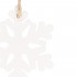 Decoratiune brad fulg de zapada din lemn, set 6 bucati, 4cm, alb [8]