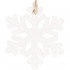 Decoratiune brad fulg de zapada din lemn, set 6 bucati, 4cm, alb [9]
