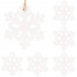 Decoratiune brad fulg de zapada din lemn, set 6 bucati, 4cm, alb [10]