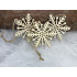 Decoratiune brad fulg de zapada din lemn, set 6 bucati, maro [13]