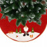 Covoras de pus sub bradul de Craciun, diametru 90 cm, rosu cu model Mos Craciun [4]
