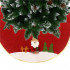 Covoras de pus sub bradul de Craciun, diametru 60 cm, rosu cu model Mos Craciun [8]