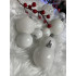 Set globuri si decoratiuni de Craciun, 100 piese, diverse dimensiuni cu stea, alb [20]