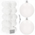 Set globuri de Craciun, 20 bucati, 8cm, alb mat [10]