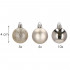 Set globuri de Craciun, 20 bucati, 3 modele, 4cm, argintiu rose [7]