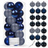 Set globuri de Craciun, 20 bucati, 3 modele, 4cm, albastru marin [11]