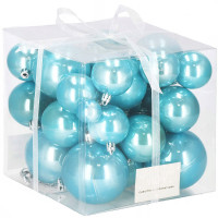 Set globuri de Craciun, 37 bucati, 3-8cm, albastru perla Set globuri de Craciun, 37 bucati, 3-8cm, albastru perla